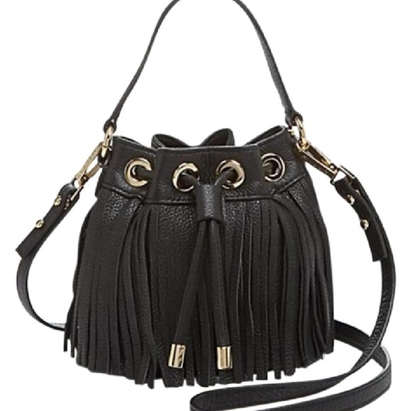 Milly Handbags - Milly Essex Fringe Mini Crossbody Bucket Bag